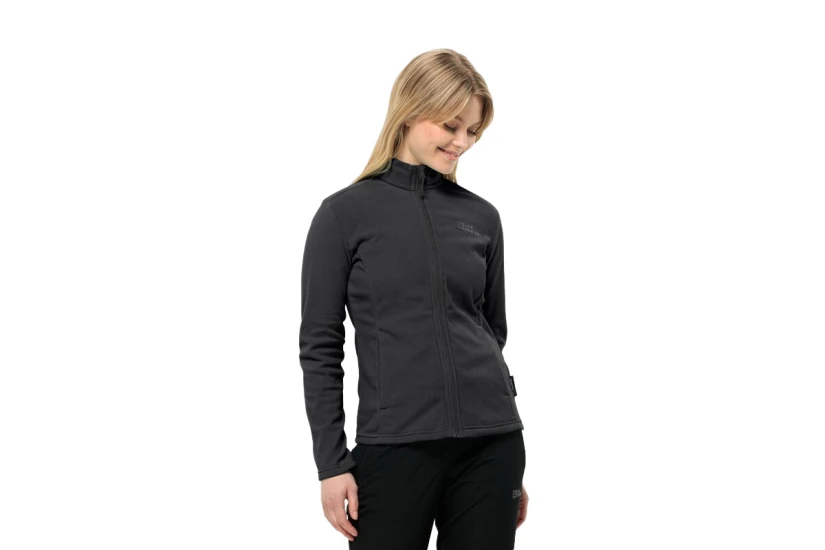 Jack Wolfskin Taunus Γυναικεία Ζακέτα Fleece Μαύρη