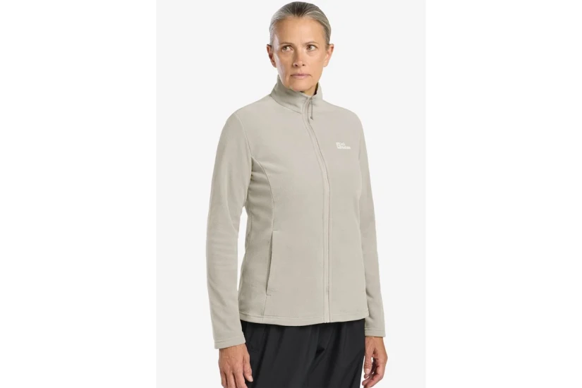 Jack Wolfskin Taunus Γυναικεία Ζακέτα Fleece Εκρού
