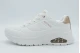 Skechers Uno Flex - Echo Air Sneakers Λευκά, Μπρονζέ