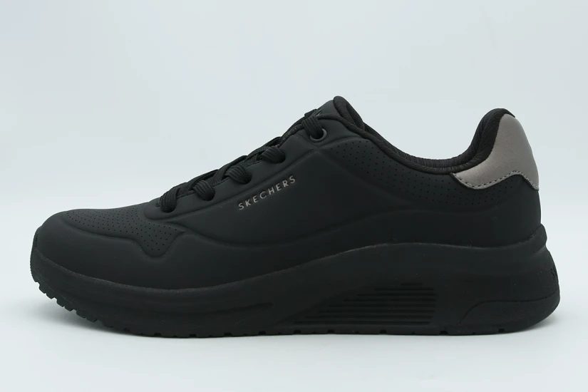 Skechers Uno Lite 2 Γυναικεία Sneakers Μαύρα, Ασημί