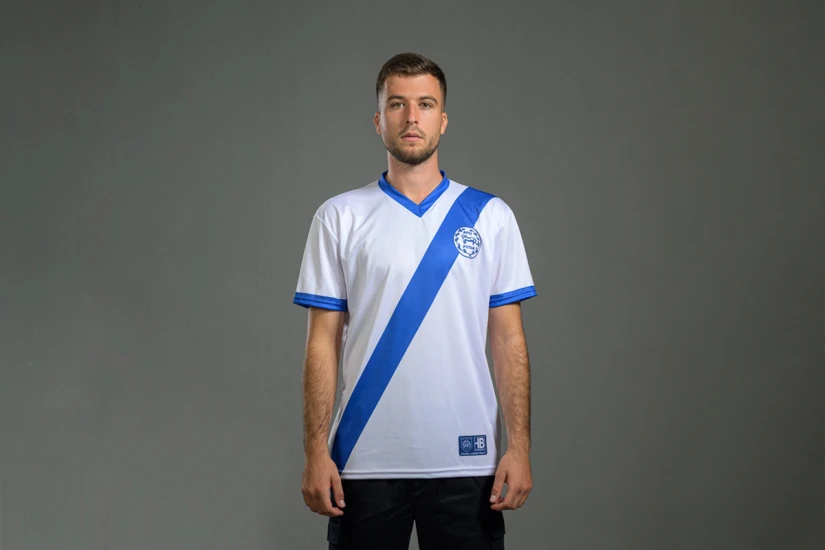 PAS Giannina F.C. Retro Ποδοσφαιρική Φανέλα 1968-69 Λευκή, Μπλε