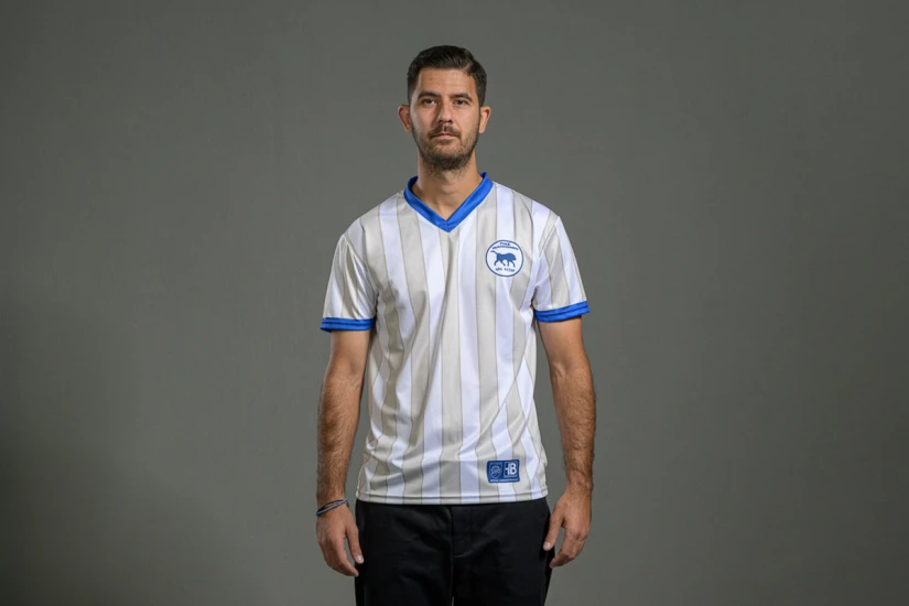 PAS Giannina F.C. Retro Ποδοσφαιρική Φανέλα 1985-86 Λευκή, Μπεζ, Μπλε