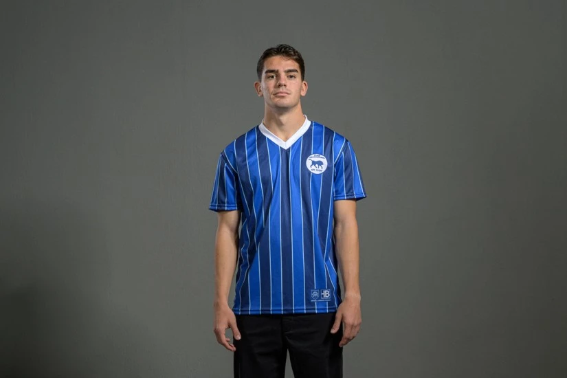 PAS Giannina F.C. Retro Ποδοσφαιρική Φανέλα 1986-87 Μπλε, Μπλε Σκούρο Λευκή