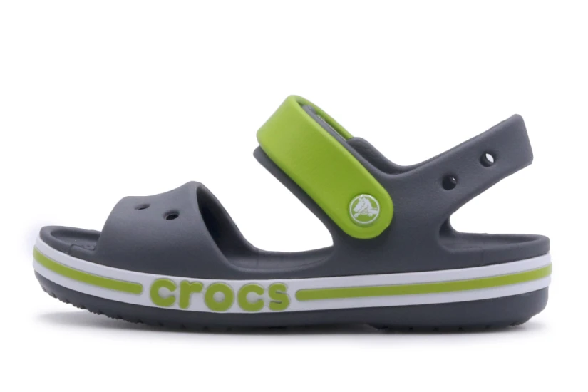Crocs Bayaband Βρεφικά-Παιδικά Σανδάλια Γκρι, Πράσινα