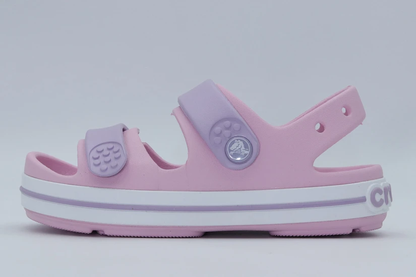 Crocs Crocband Cruiser Παιδικά Σανδάλια Ροζ, Λιλά, Λευκά