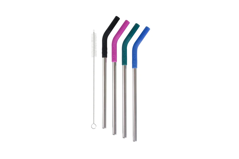Emerson Stainless Steel Drinking Eco-Straws 4 Pieces Καλαμάκι (211.BU99.09 MULTI COLOR)
