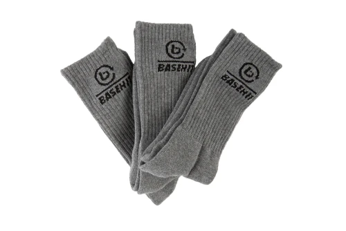 Basehit Κάλτσες Ψηλές 3 Ζευγάρια (212.BU08.04 GREY ML)