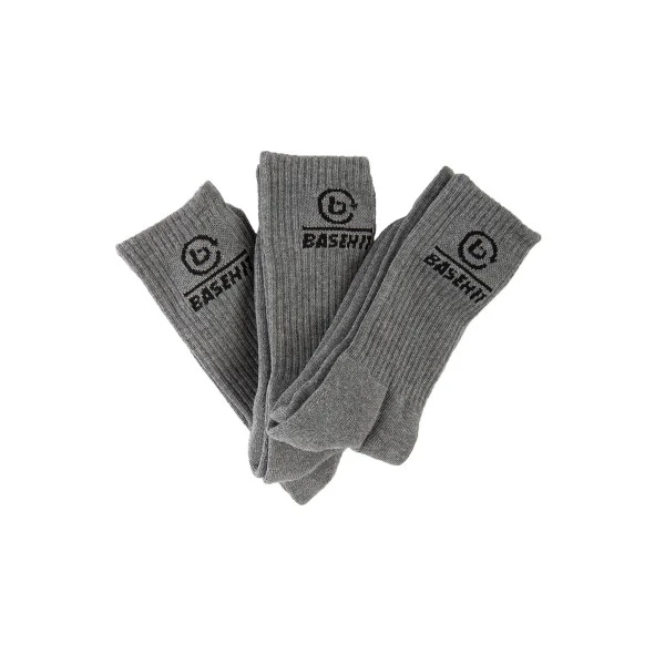 Basehit Κάλτσες Ψηλές 3 Ζευγάρια (212.BU08.04 GREY ML)