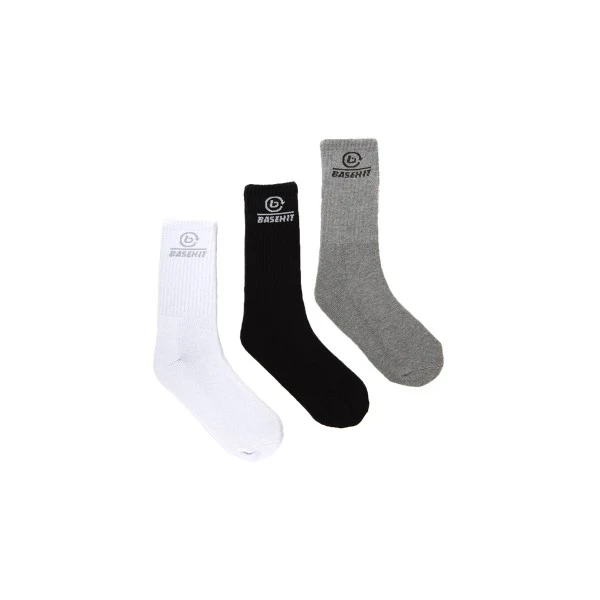 Basehit Κάλτσες Ψηλές 3 Ζευγάρια (212.BU08.04 MULTI-COLOUR)