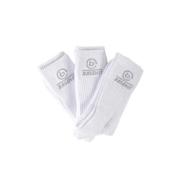 Basehit Κάλτσες Ψηλές 3 Ζευγάρια (212.BU08.04 WHITE)
