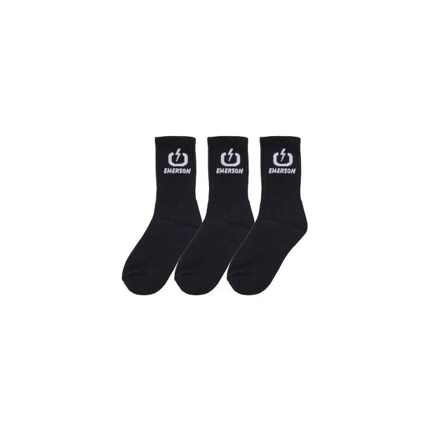 Emerson Κάλτσες Ψηλές 3 Ζευγάρια (212.EU08.03 BLACK)