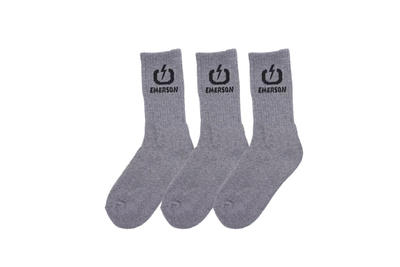 Emerson Unisex Κάλτσες μέχρι τη Γάμπα Γκρι 3 Ζευγάρια