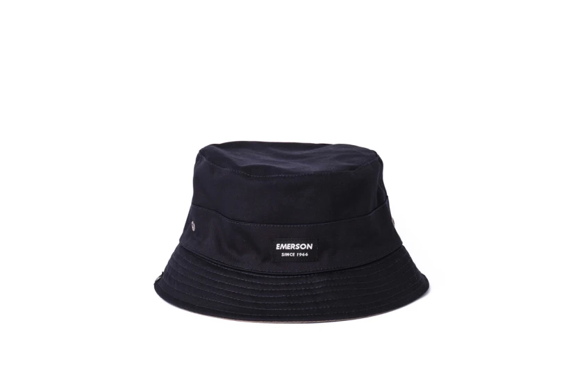 Emerson Unisex Καπέλο Bucket Διπλής Όψης Μπλε Σκούρο, Μπεζ