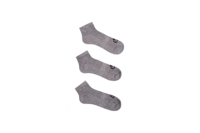 Emerson Unisex Κάλτσες μέχρι τον Αστράγαλο Γκρι 3 Ζευγάρια