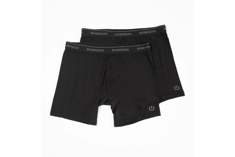 Emerson Basic Ανδρικά Εσώρουχα Boxer Μαύρα 2 Τεμάχια