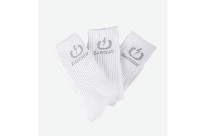 Emerson Unisex Κάλτσες μέχρι τη Γάμπα Λευκές 3 Ζευγάρια