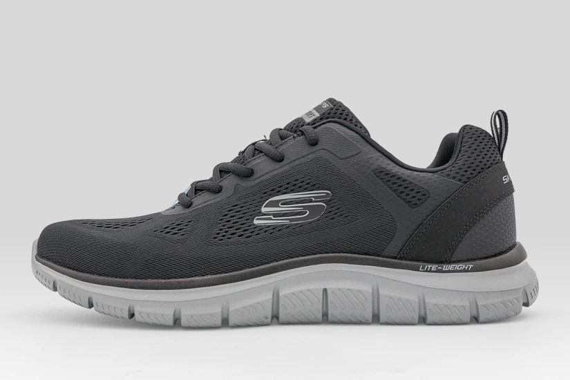 Skechers Track - Broader Ανδρικά Sneakers Μαύρα, Γκρι