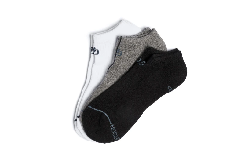 Emerson Unisex Κοντές Kάλτσες 3 Τεμάχια Μαύρες, Γκρι, Λευκές