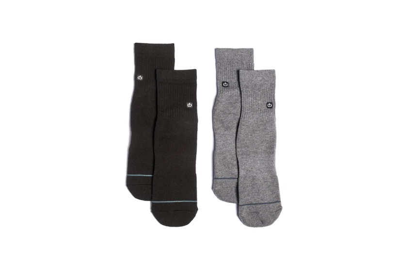 Emerson Premium Unisex Μεσαίες Kάλτσες 2 Τεμάχια Μαύρες, Γκρι