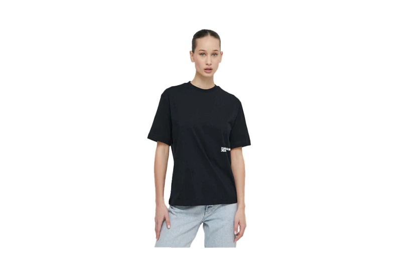 Karl Lagerfeld Γυναικείο Κοντομάνικο T-Shirt Μαύρο