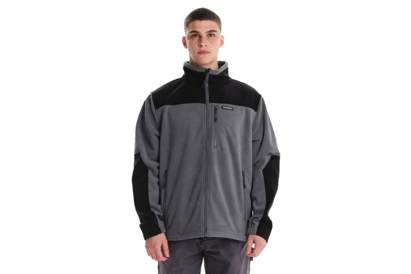 Emerson Fleece Bonded Ανδρικό Μπουφάν Γκρι Σκούρο, Μαύρο