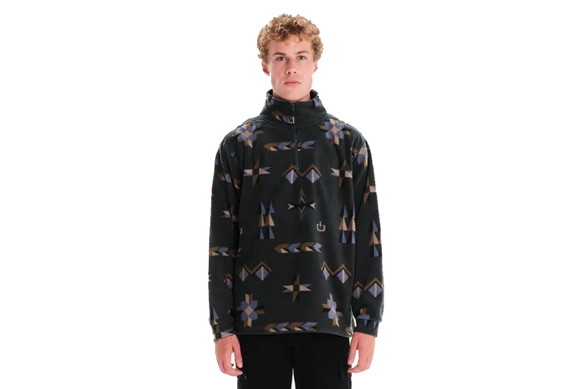 Emerson Ανδρική Half Zip Fleece Μακρυμάνικη Μπλούζα Κυπαρισσί