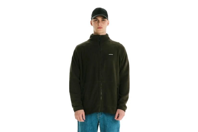 Emerson Full Zip Ανδρική Fleece Ζακέτα Λαδί