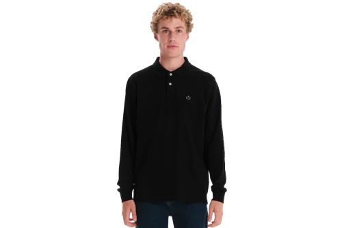 Emerson Piquet Μπλούζα Μακρυμάνικη Polo Ανδρική (242.EM35.01 BLACK)