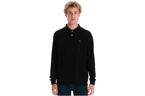 Emerson Piquet Μπλούζα Μακρυμάνικη Polo Ανδρική (242.EM35.01 BLACK)