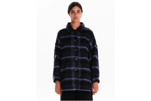 Emerson Παλτό Γυναικείο (242.EW174.04 BLACK-PURPLE)