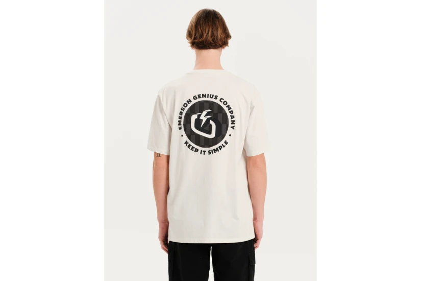Emerson Genius Company Keep It Simple Ανδρικό Κοντομάνικο T-Shirt Γκρι Ανοιχτό