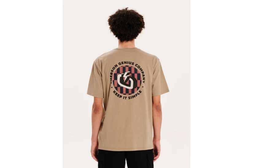 Emerson Genius Company Keep It Simple Ανδρικό Κοντομάνικο T-Shirt Μπεζ