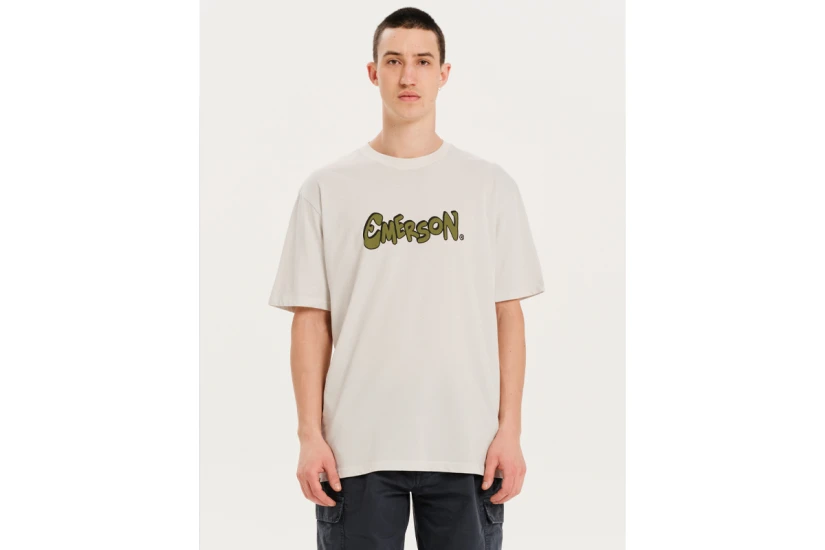 Emerson Ανδρικό Κοντομάνικο T-Shirt Γκρι Ανοιχτό