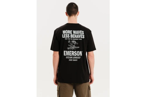 Emerson More Waves Less Behaves T-Shirt Ανδρικό (251.EM33.29 BLACK)