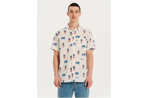 Emerson Πουκάμισο Κοντομάνικο Ανδρικό (251.EM61.04PR PR507 OFF WHITE)