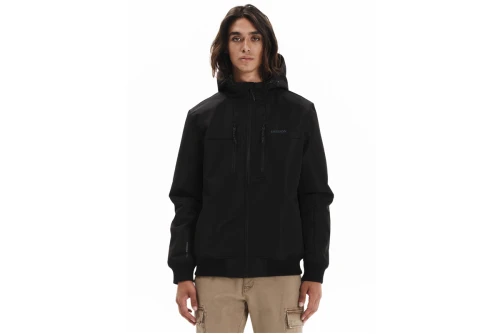 Emerson Hooded Μπουφάν Bomber Ανδρικό (252.EM10.31 BLACK)