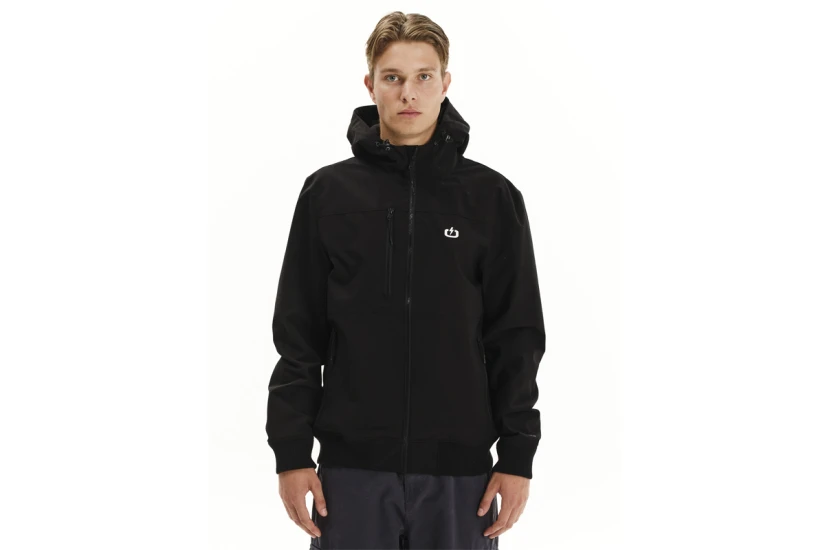 Emerson Hooded Ανδρικό Μπουφάν Bomber με Κουκούλα Μαύρο
