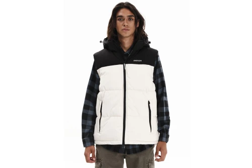 Emerson Detachable Μπουφάν Αμάνικο Puffer Ανδρικό (252.EM10.77 CREAM-BLACK)