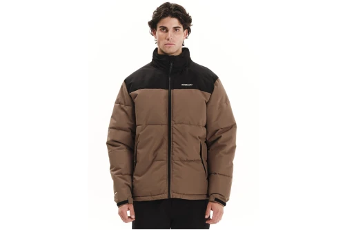 Emerson Roll-In Hood Μπουφάν Puffer Ανδρικό (252.EM10.79 L. BROWN-BLACK)