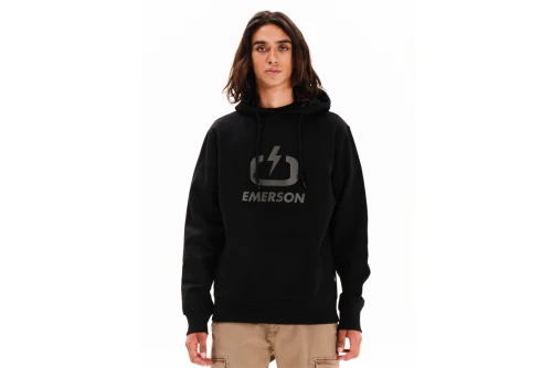Emerson Logo Hoodie Ανδρικό (252.EM20.01 BLACK-EBONY)