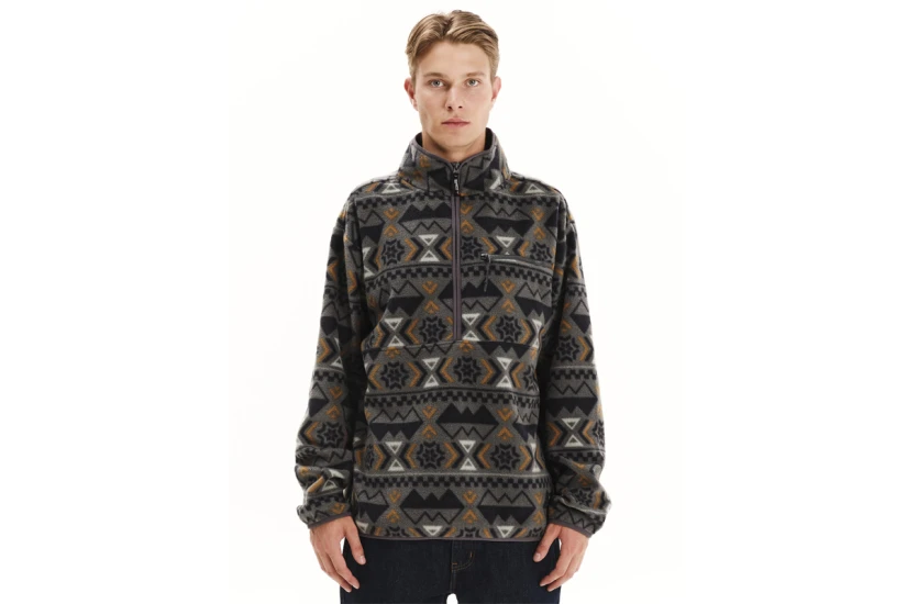 Emerson Ανδρική Μακρυμάνικη Μπλούζα Fleece με Φερμουάρ Πολύχρωμη
