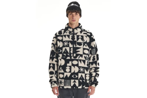 Emerson Μπλούζα Sherpa Με Φερμουάρ Ανδρική (252.EM280.405 PR542 OFF WHITE)