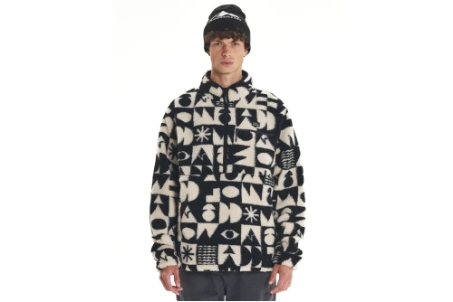 Emerson Μπλούζα Sherpa Με Φερμουάρ Ανδρική (252.EM280.405 PR542 OFF WHITE)