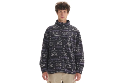 Emerson Full Zip Ζακέτα Fleece Ανδρική (252.EM290.122 PR548 OFF BLACK)