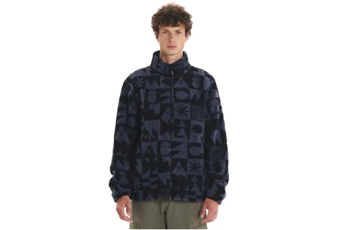 Emerson Ζακέτα Sherpa Fleece Ανδρική (252.EM290.406 PR542 D. BLUE)