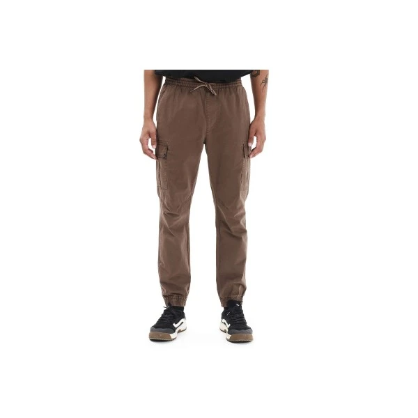 Emerson Elasticated Waist Cuffed Παντελόνι Cargo Ανδρικό (252.EM42.07 CHOCOLATE)