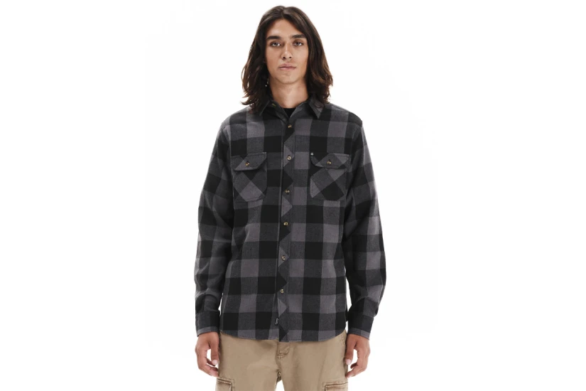 Emerson Checkered Button Down Flannel Ανδρικό Μακρυμάνικο Πουκάμισο