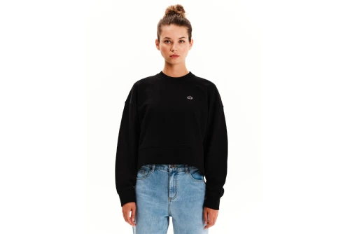 Emerson Cropped Μπλούζα Με Λαιμόκοψη Γυναικεία (252.EW20.90 BLACK)