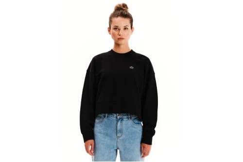 Emerson Cropped Μπλούζα Με Λαιμόκοψη Γυναικεία (252.EW20.90 BLACK)