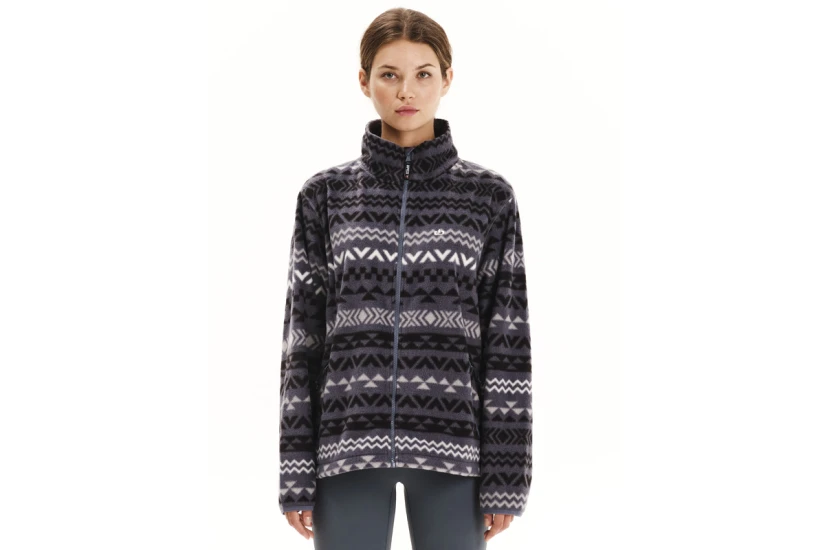 Emerson Γυναικεία Ζακέτα Fleece Μπλε Σκούρο, Μαύρη, Λευκή